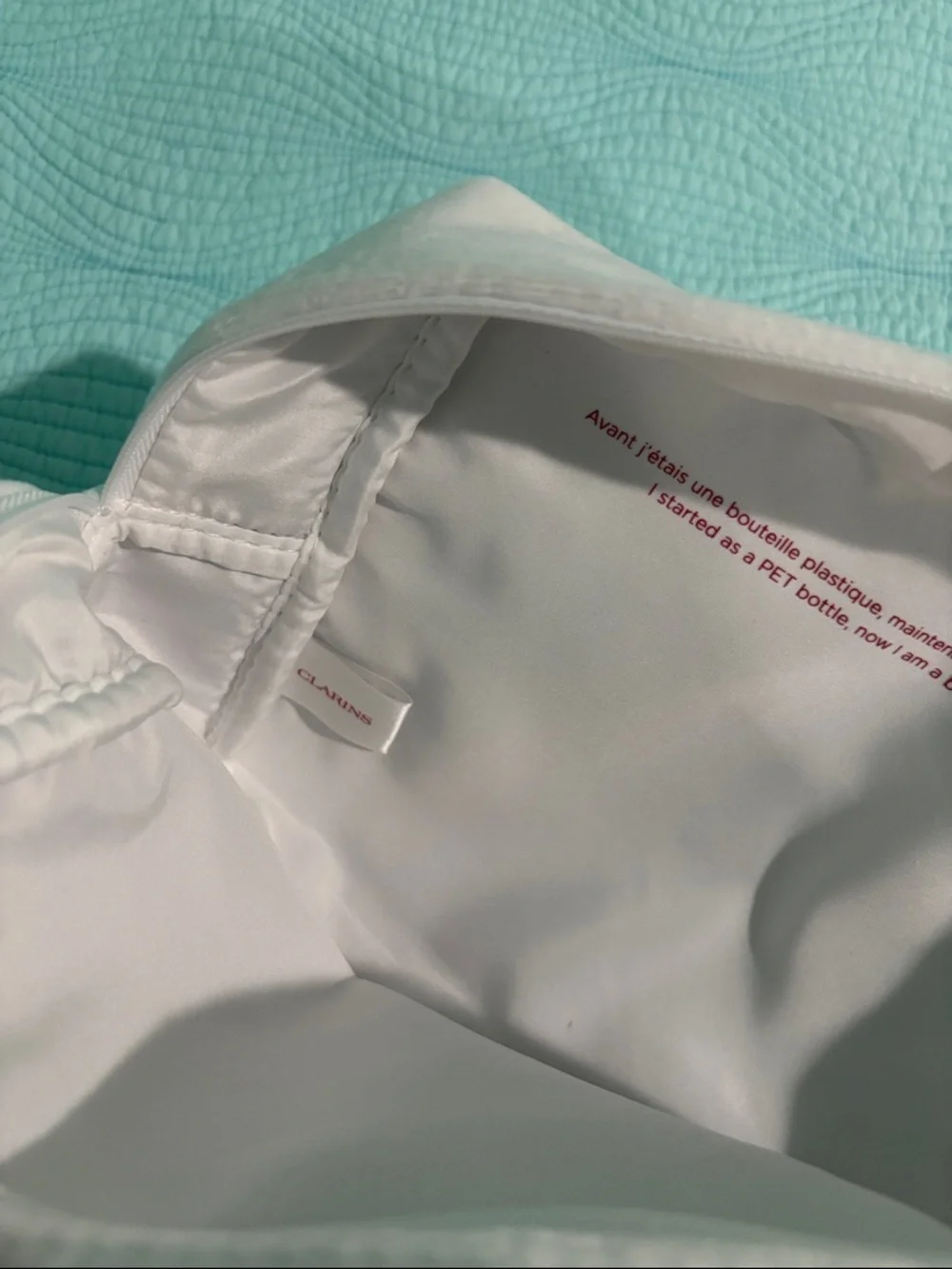 Clarins Cosemetics Pouch (made of 100% recycled fibers)